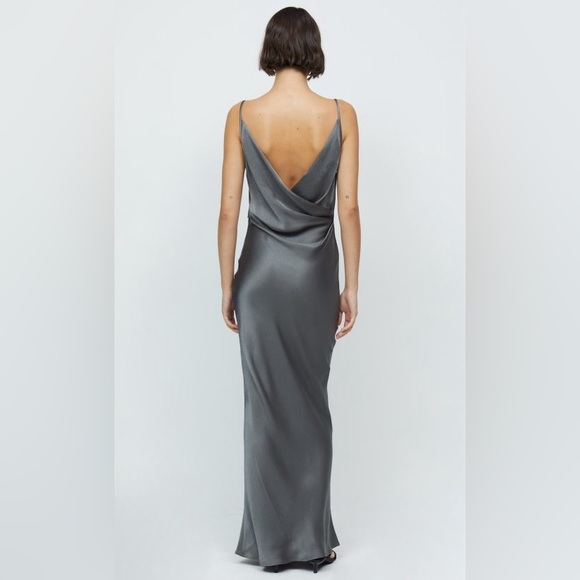Bec + Bridge Celestial Cowlneck Maxi Dress in Gun Metal - Picture 5 of 7